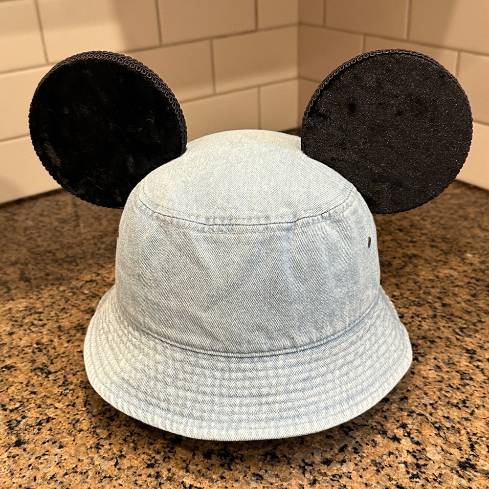 Mickey Mouse The Hat Depot Bucket Hat Unisex L/XL Light Blue Denim Cotton